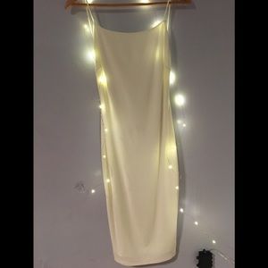 Elegant open back White dress